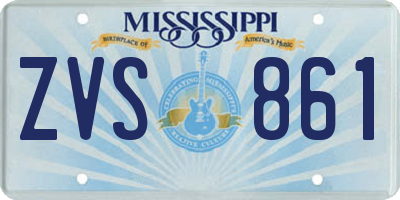 MS license plate ZVS861