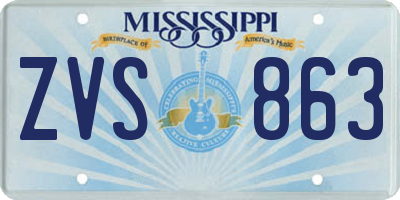 MS license plate ZVS863