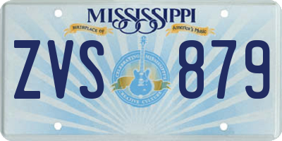 MS license plate ZVS879