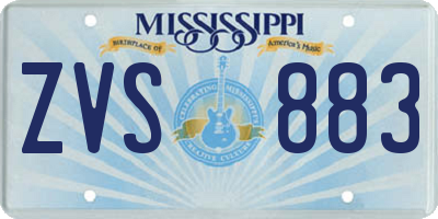MS license plate ZVS883