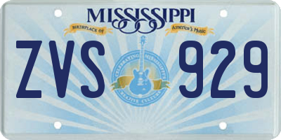 MS license plate ZVS929