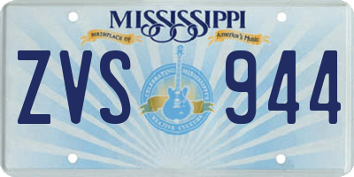 MS license plate ZVS944