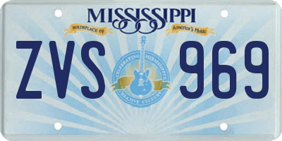 MS license plate ZVS969