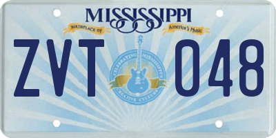 MS license plate ZVT048