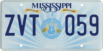 MS license plate ZVT059
