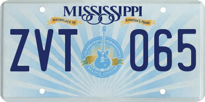 MS license plate ZVT065