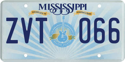 MS license plate ZVT066