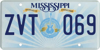 MS license plate ZVT069