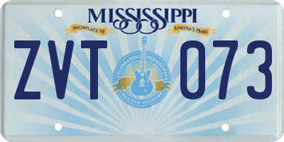 MS license plate ZVT073