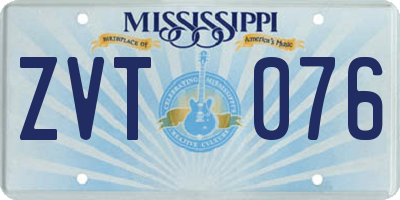 MS license plate ZVT076