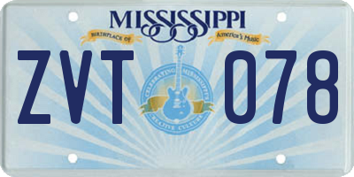 MS license plate ZVT078