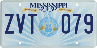 MS license plate ZVT079