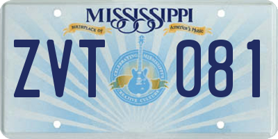 MS license plate ZVT081