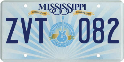 MS license plate ZVT082