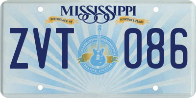 MS license plate ZVT086