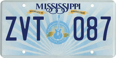 MS license plate ZVT087