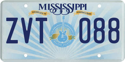MS license plate ZVT088