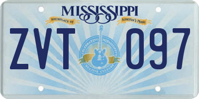 MS license plate ZVT097