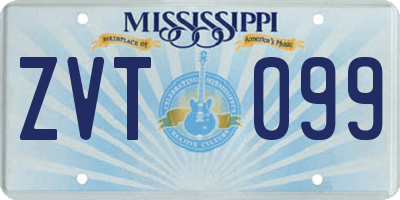 MS license plate ZVT099
