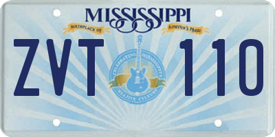 MS license plate ZVT110