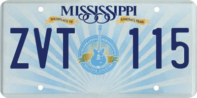 MS license plate ZVT115