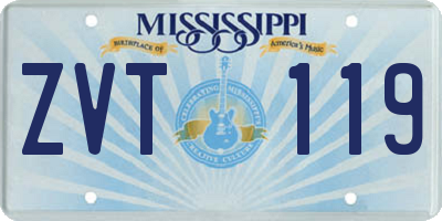 MS license plate ZVT119