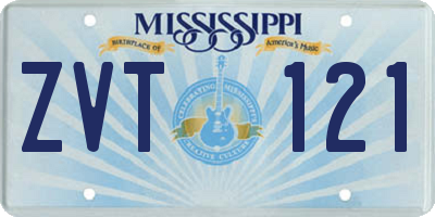 MS license plate ZVT121