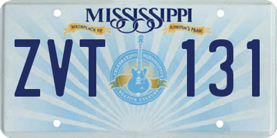 MS license plate ZVT131