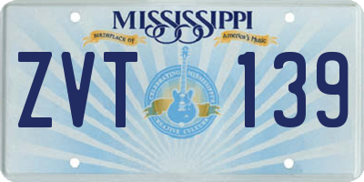 MS license plate ZVT139