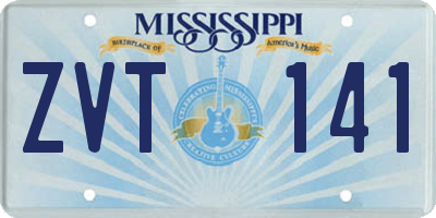 MS license plate ZVT141