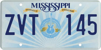 MS license plate ZVT145