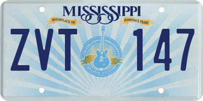 MS license plate ZVT147