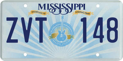 MS license plate ZVT148