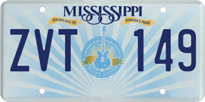 MS license plate ZVT149