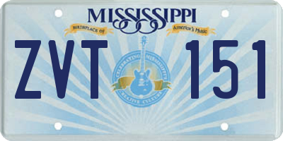 MS license plate ZVT151