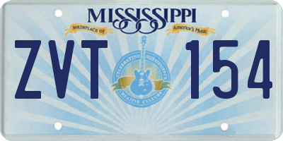 MS license plate ZVT154