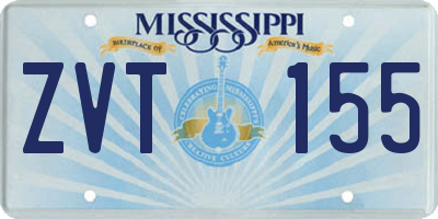 MS license plate ZVT155