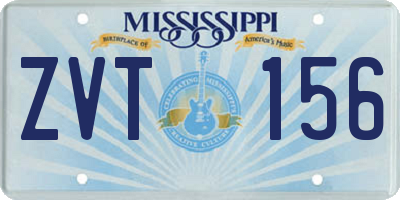 MS license plate ZVT156