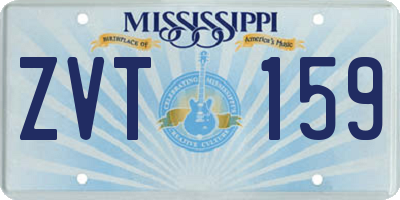 MS license plate ZVT159