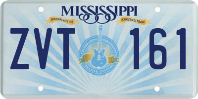MS license plate ZVT161