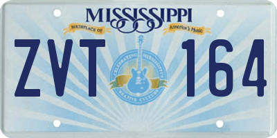 MS license plate ZVT164