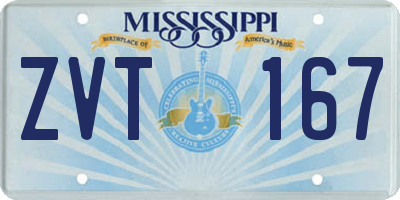 MS license plate ZVT167