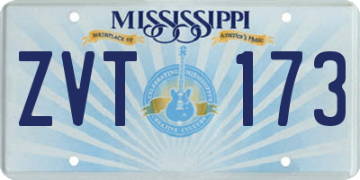 MS license plate ZVT173