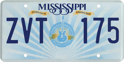 MS license plate ZVT175