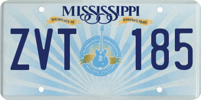 MS license plate ZVT185