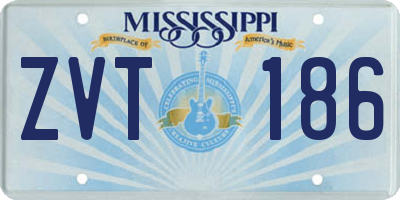 MS license plate ZVT186