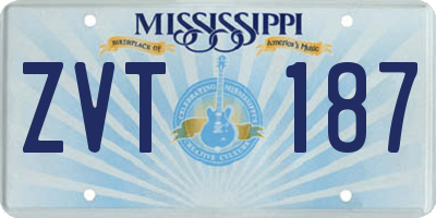 MS license plate ZVT187
