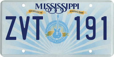 MS license plate ZVT191