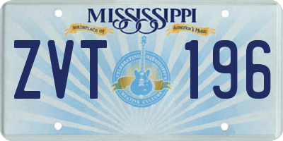 MS license plate ZVT196
