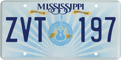 MS license plate ZVT197